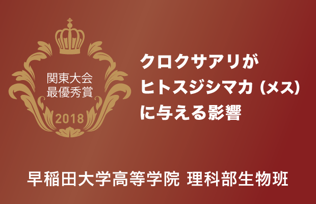 クロクサアリがヒトスジシマカ（メス）に与える影響／早稲田大学高等学院 理科部生物班