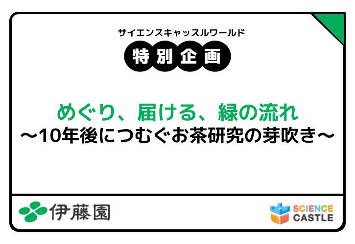 サイエンスキャッスル2025_特別企画参加者募集！「めぐり、届ける、緑の流れ～10年後につむぐお茶研究の芽吹き～」（株式会社伊藤園）